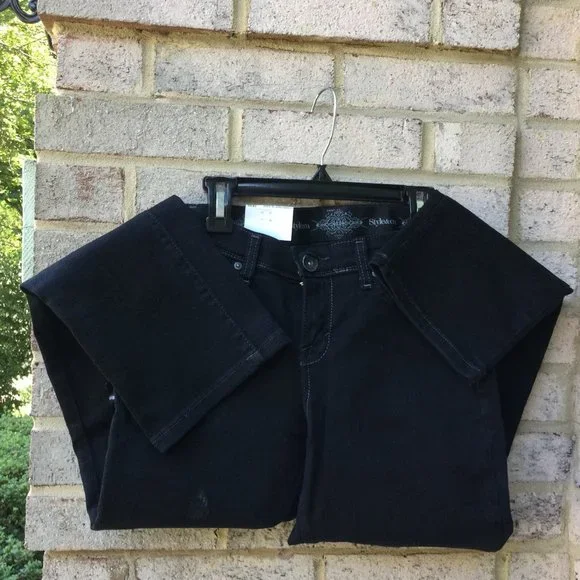 Style&Co Black Straight Leg Comfort Waist Jean - Picture 3 of 4